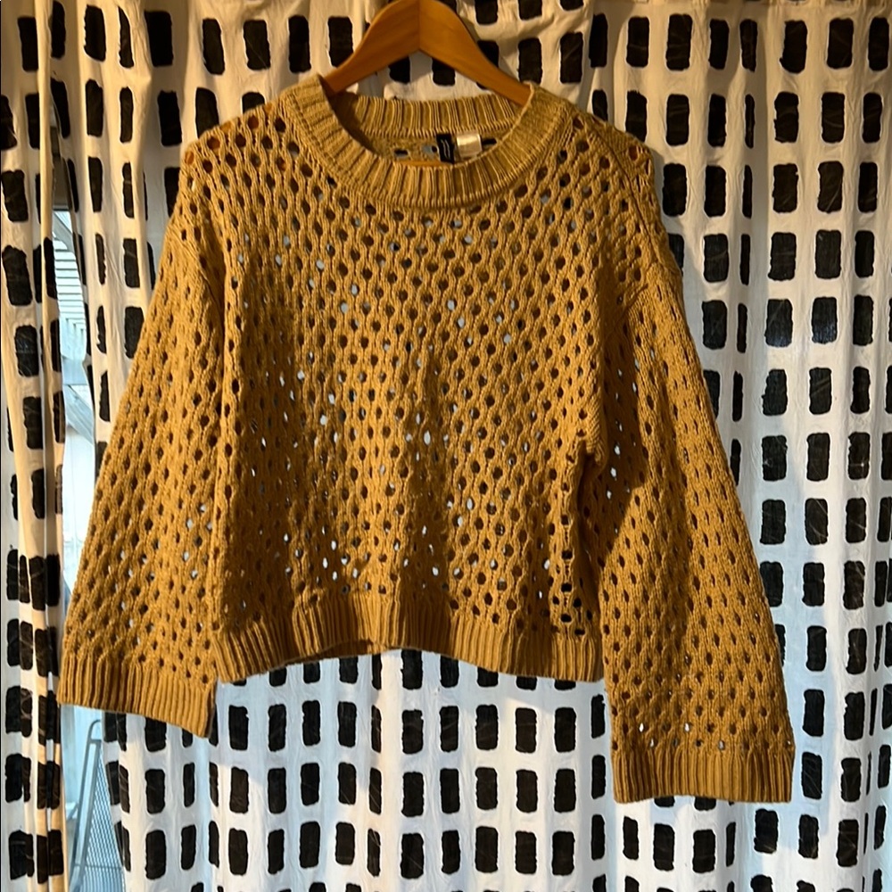 H&M Beige Open-Knit Women's Sweater